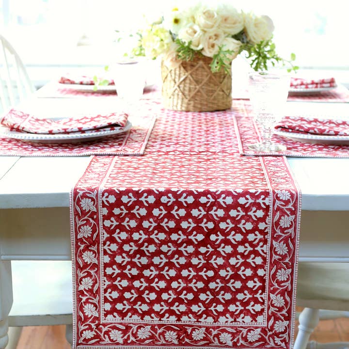 PACIFIC & ROSE TEXTILES – wholesale Table runner – Table Runner, 14"x92", Charlotte Berry1