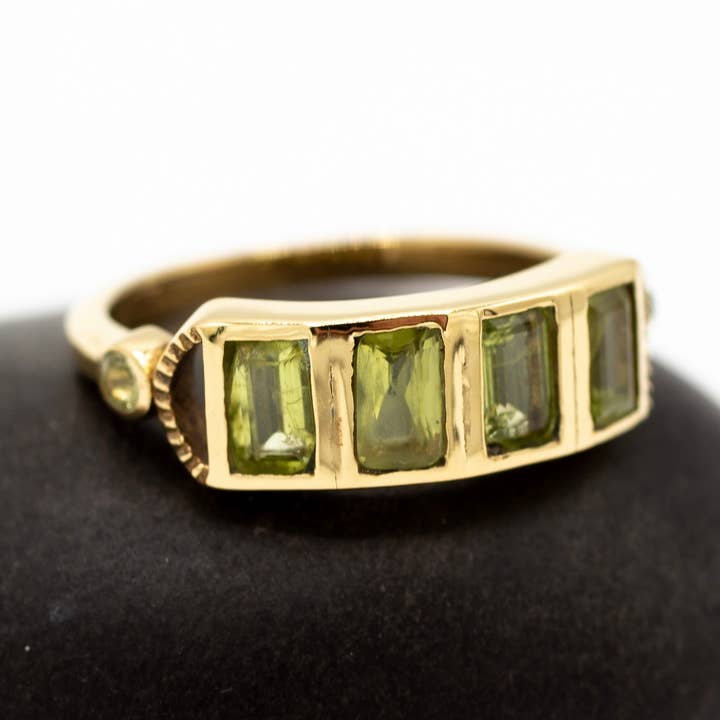 Brass Peridot Bar Ring for wholesale by Baizaar