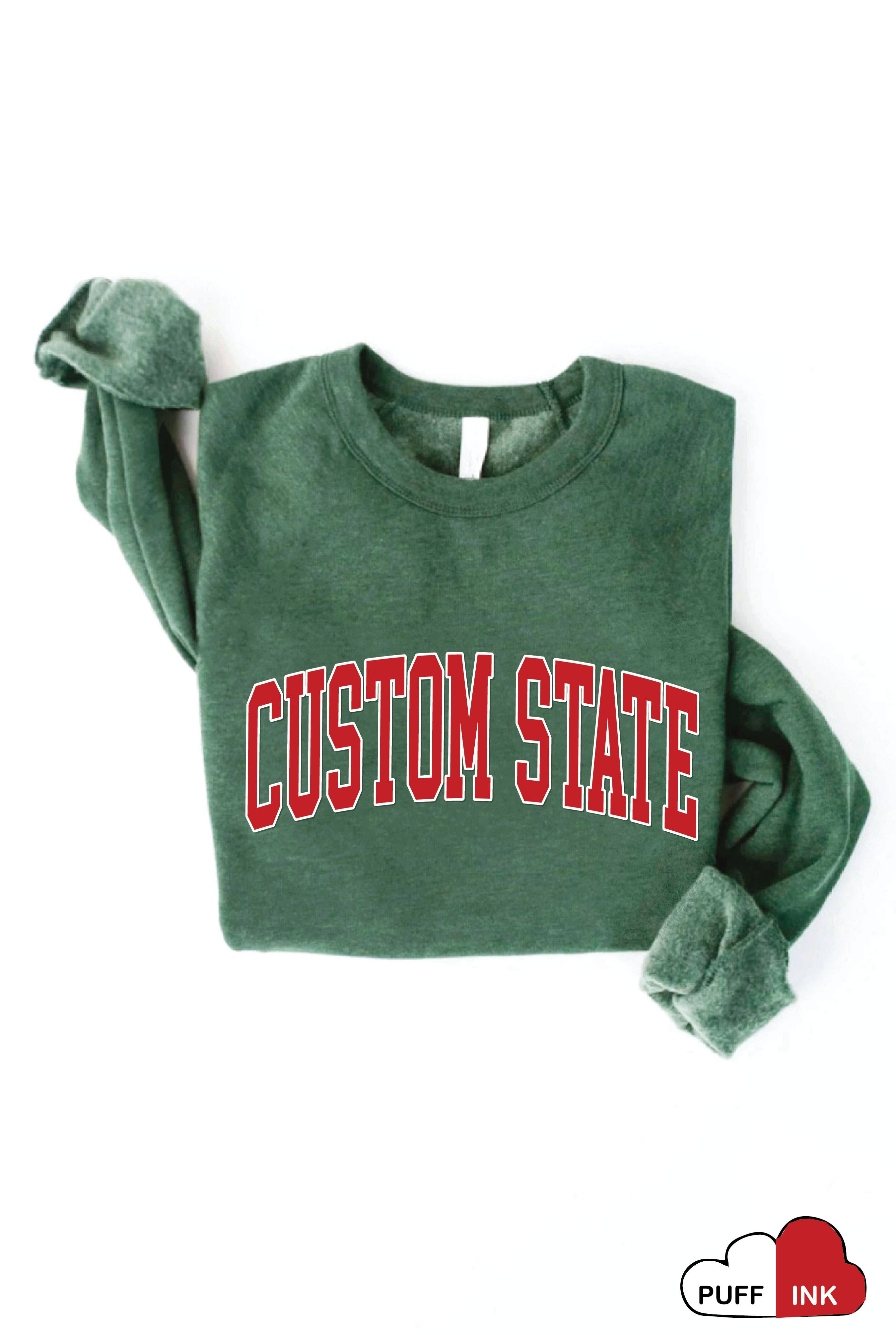 OAT COLLECTIVE - Wholesale Graphic Sweatshirt - Women's - CUSTOM STATE PUFF Mid Graphic Sweatshirt9