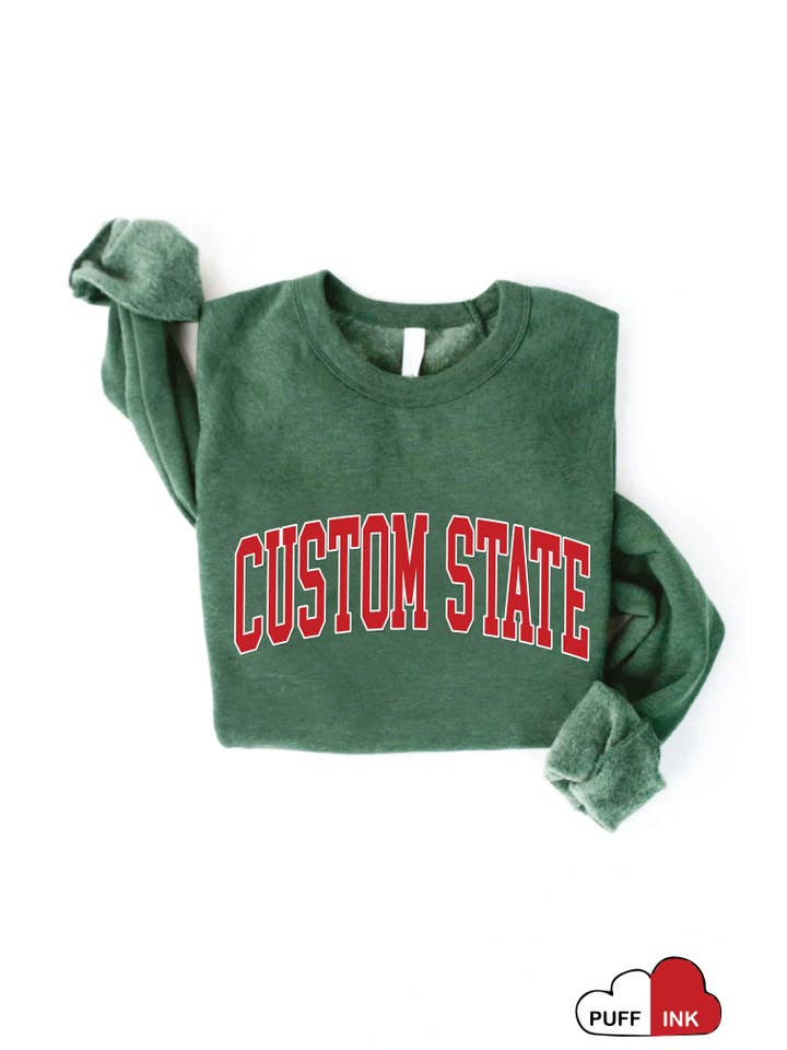 OAT COLLECTIVE - Wholesale Graphic Sweatshirt - Women's - CUSTOM STATE PUFF Mid Graphic Sweatshirt9