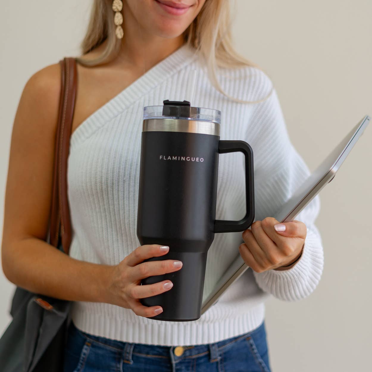 Flamingueo - Wholesale Insulated Mug/Tumbler - Black thermos bottle stainless steel 1