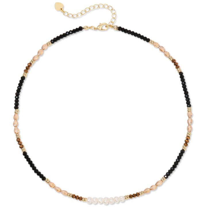 SALE - Sparkle & Shine Pearl Accented Collar Necklace for wholesale by Splendid Iris