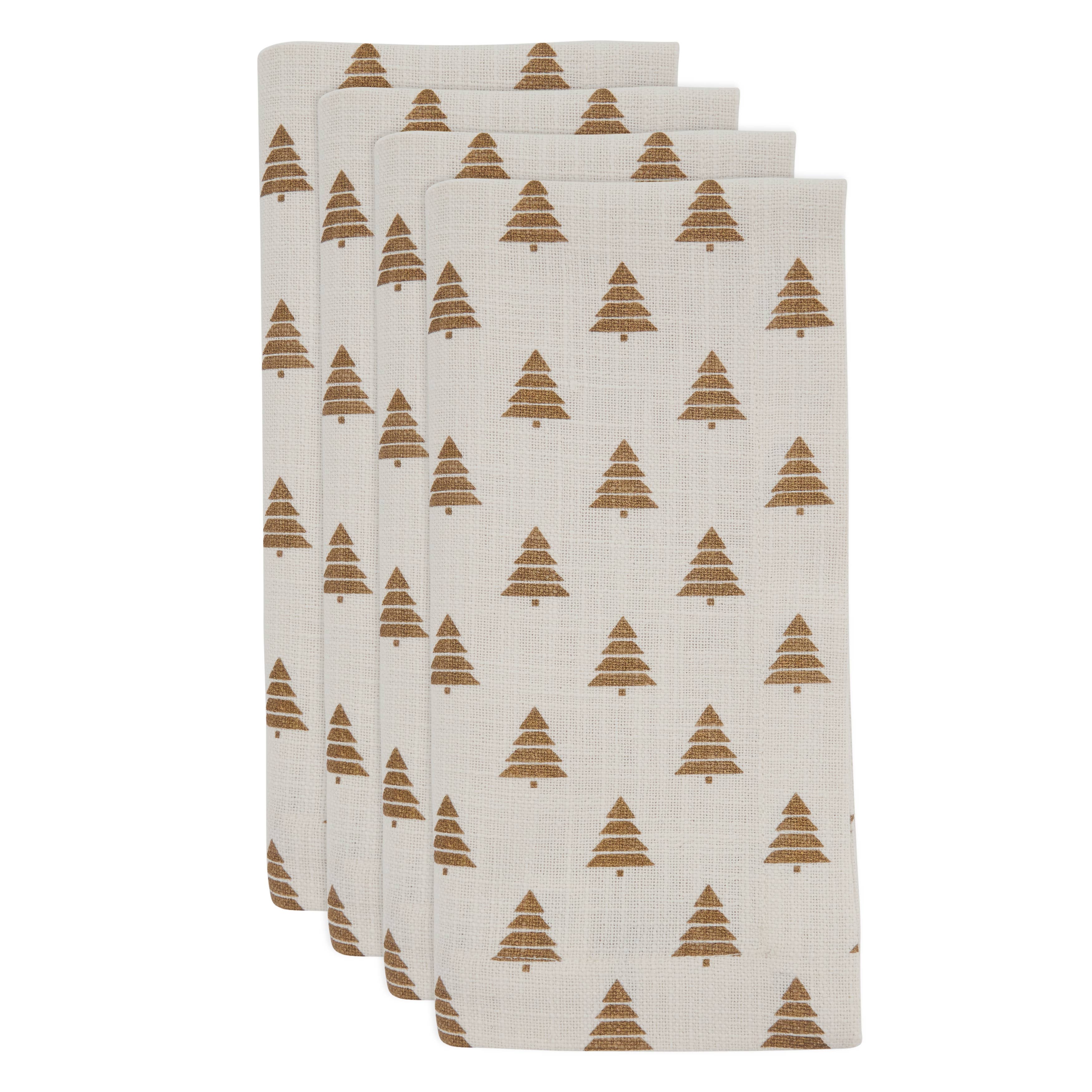 Gold Christmas Trees Napkin for wholesale on Faire3