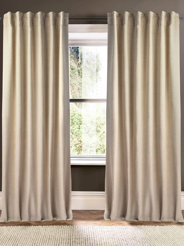 Ren 100% hør naturlig 108" 100% hør gardin for engroshandel hos Creative Threads, Inc.