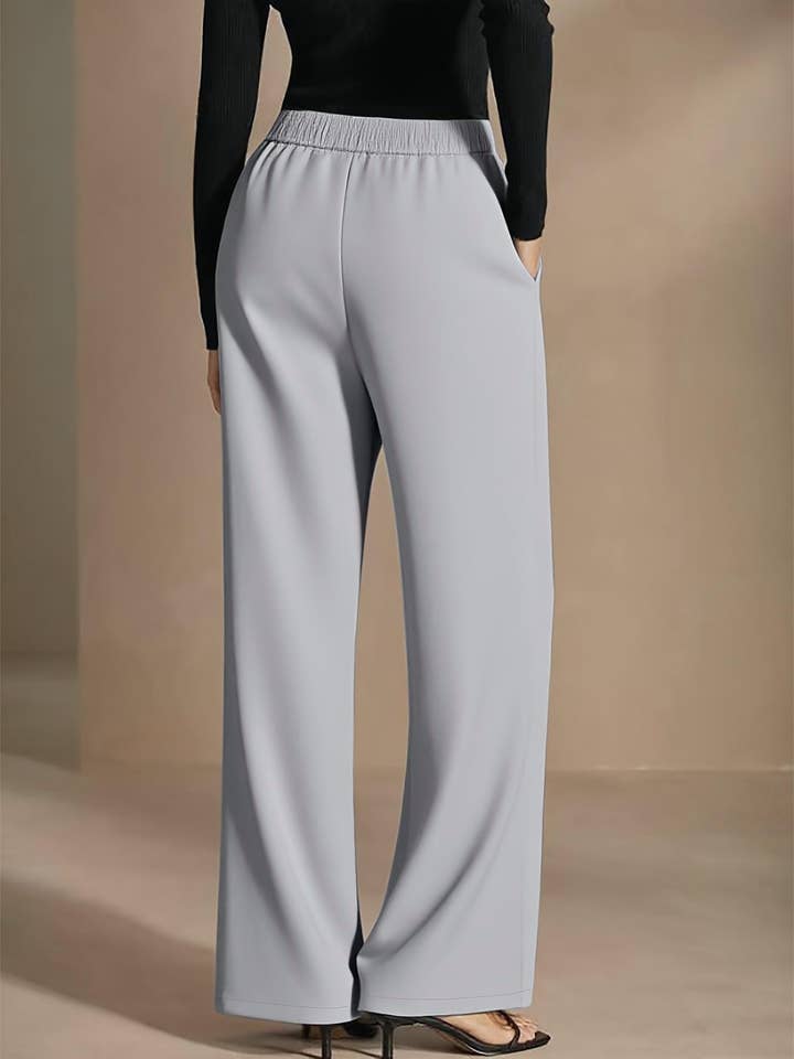 HIDDENBRAND - Wholesale Pants - Women's - High-waisted asymmetrical wide-leg suit pants5