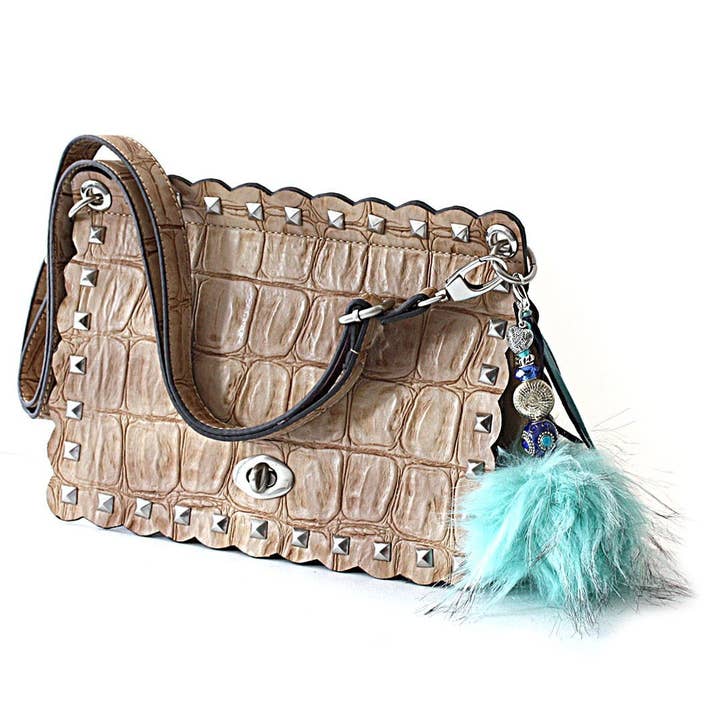 Pompón bohemio turquesa para venta al por mayor de Yebisah