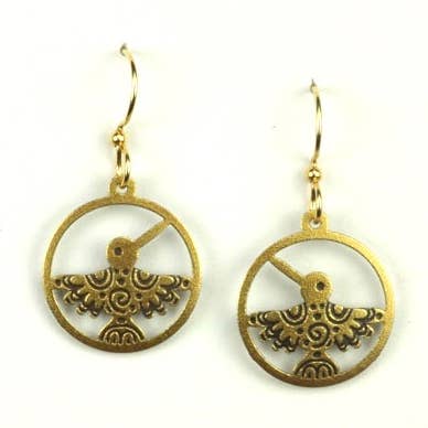 Colibrì d'oro in cerchio per la vendita all'ingrosso da parte di Beautiful Medusa