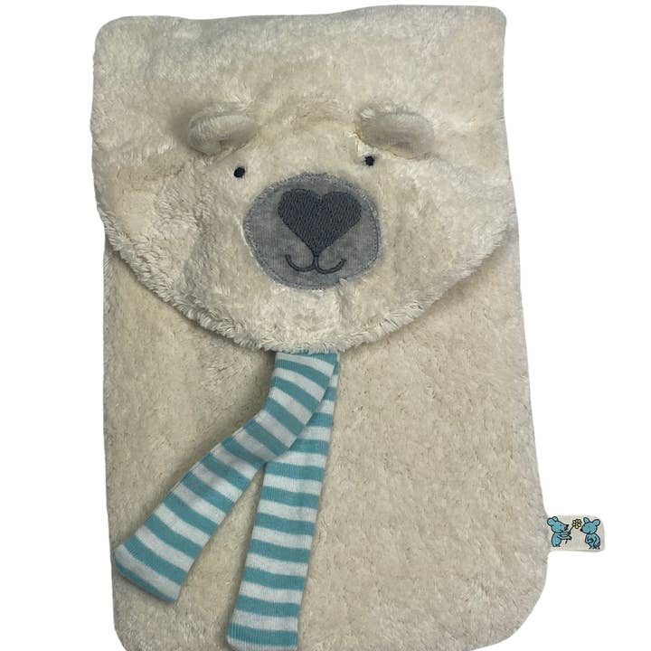 Organic eco children's hot water bottle “Eisbär” /WFEB-900 for wholesale by Pat & Patty