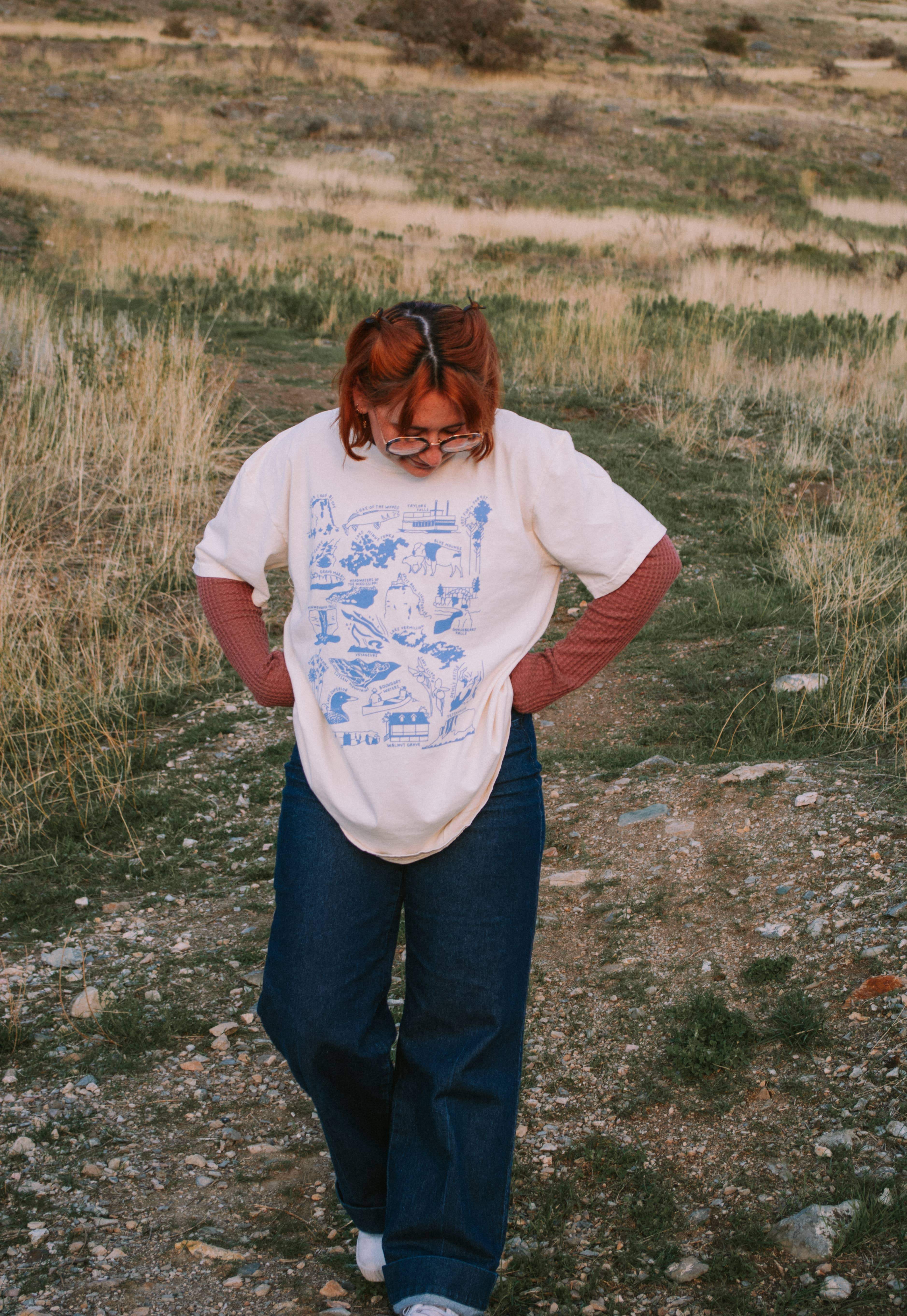 Traildust Goods - Wholesale Screen Printed T-Shirt - Unisex - Minnesota Parks Souvenir T-Shirt Unisex Comfort Colors0