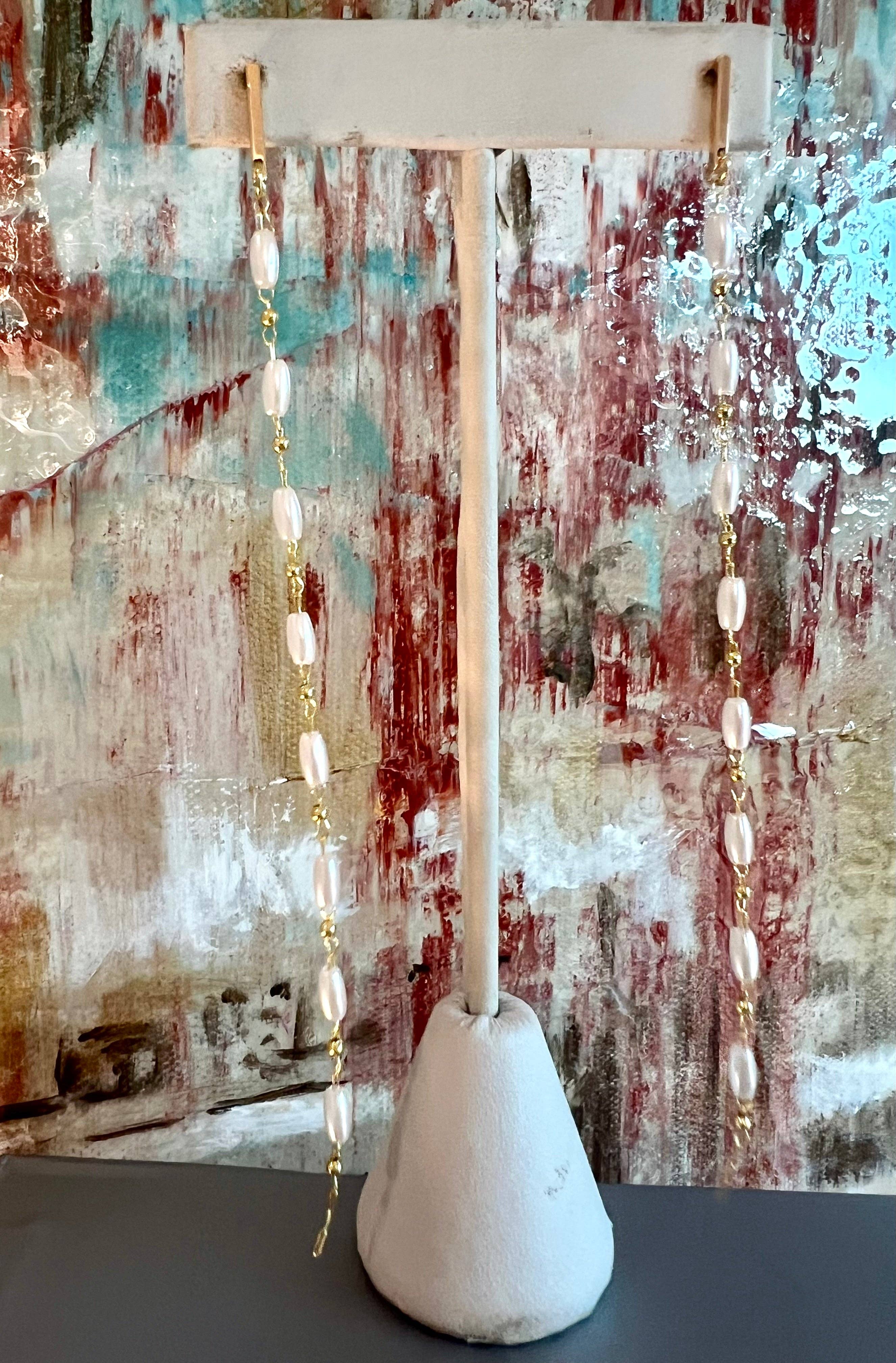 Grace Designs - Wholesale Dangle Earrings - Pearl Chain Dusters