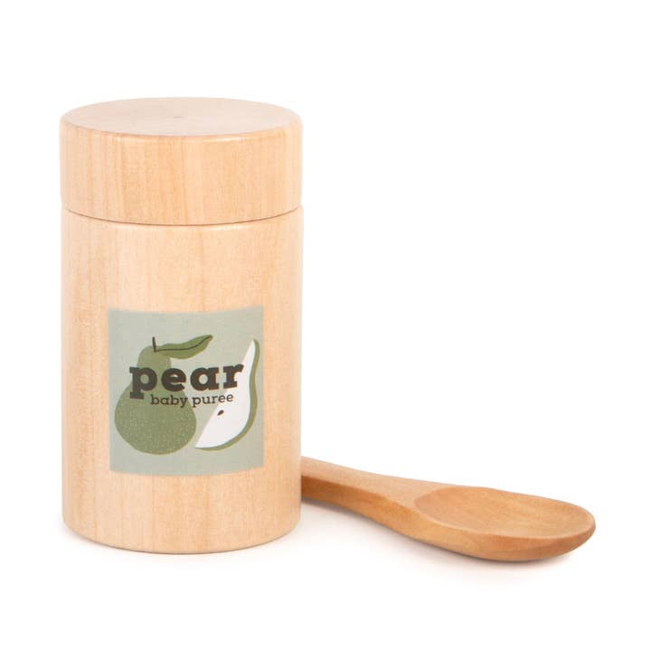 Make Me Iconic - Wholesale Wood Toy - Kids - WOODEN TOY -  LOOSE CHANGE DOLL FEEDING PEAR PUREE0