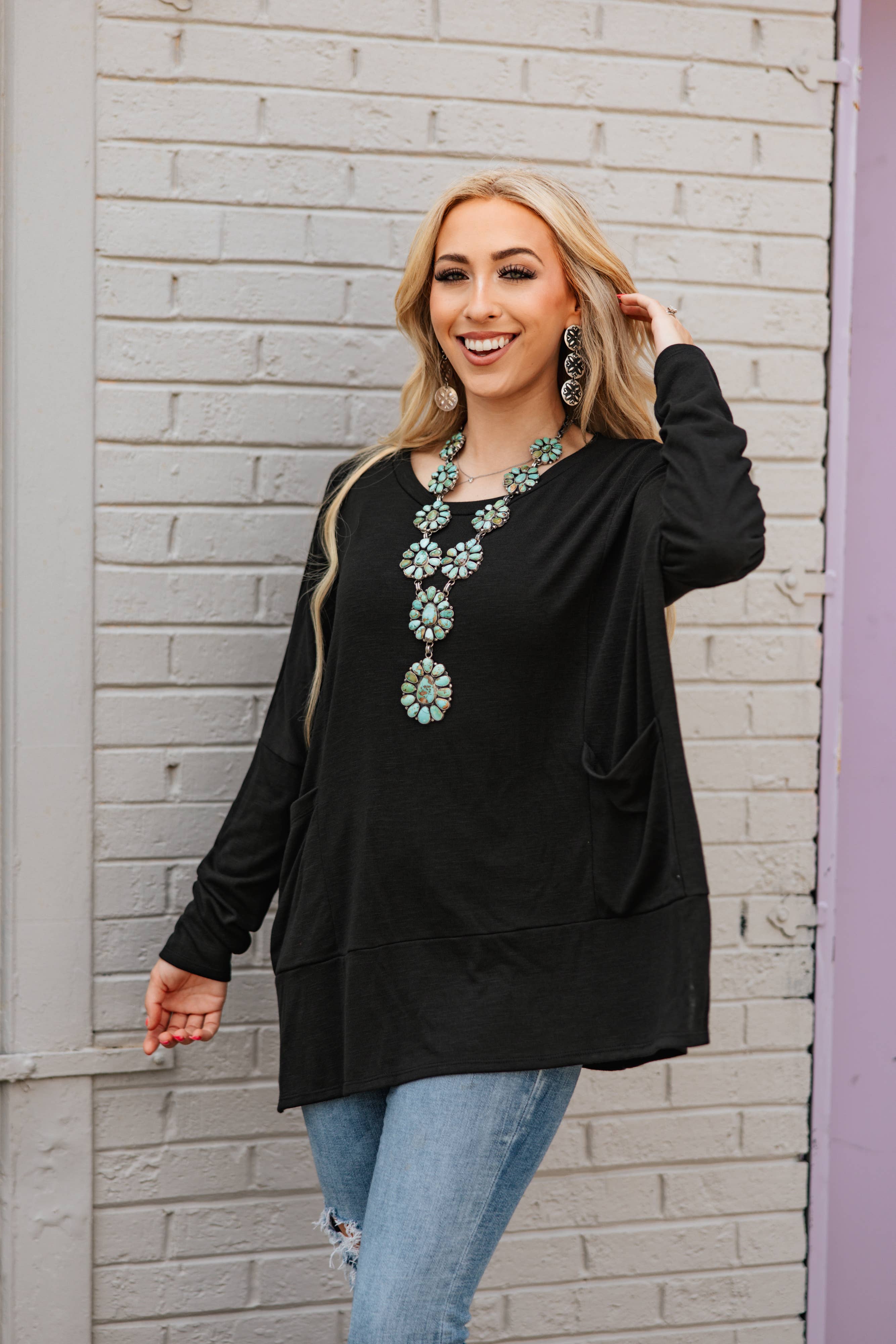 Dear Scarlett - Wholesale Tunic - Women's - Casual Cotton Long Sleeve Top20