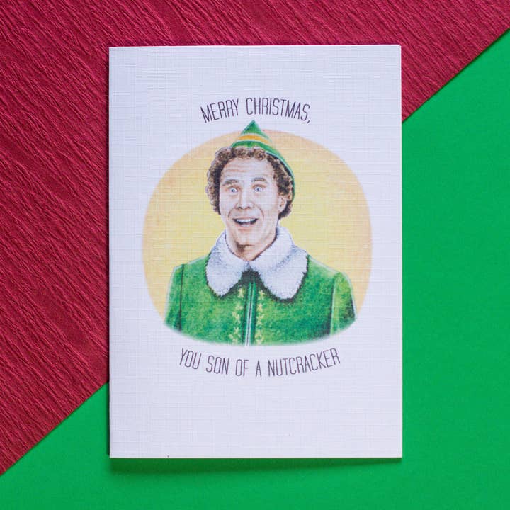 Carte de Noël Elfe pour la vente par Mandy Illustrates