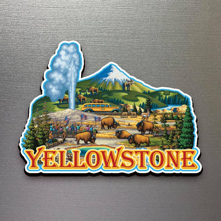 Yellowstone Old Faithful - Magnet for wholesale by Boardwalk Puzzle Company