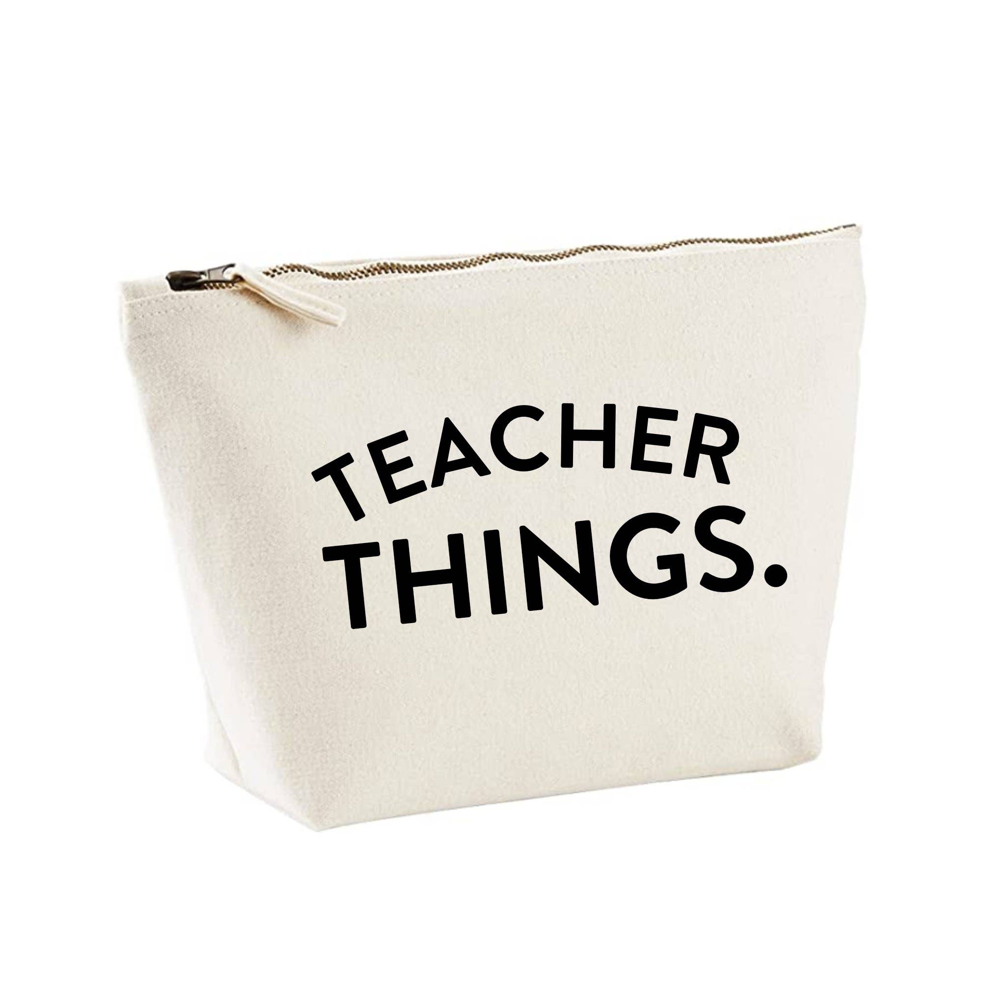 Word Up Creative - Wholesale Pouch - Women's - Teacher Things Zipped Pouch Bag3