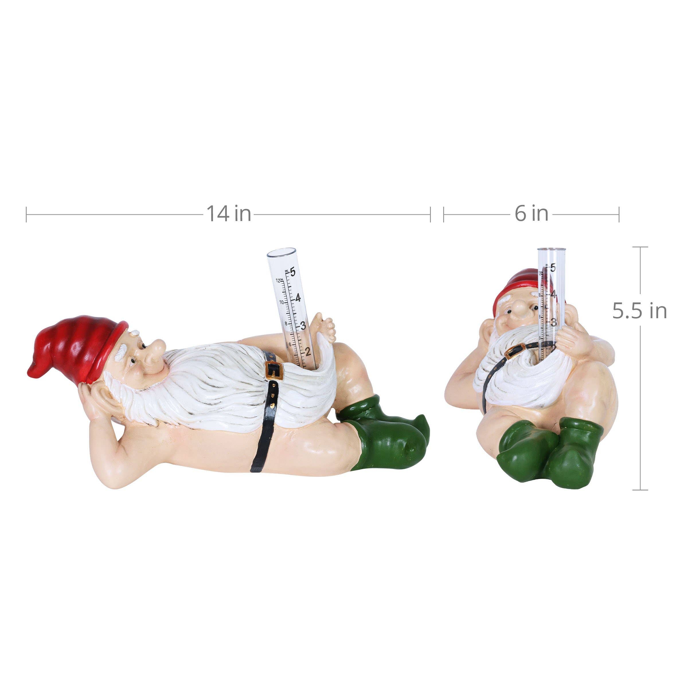 Exhart - Vente Nains de jardin - Pluviomètre nu Ralph Gnome13