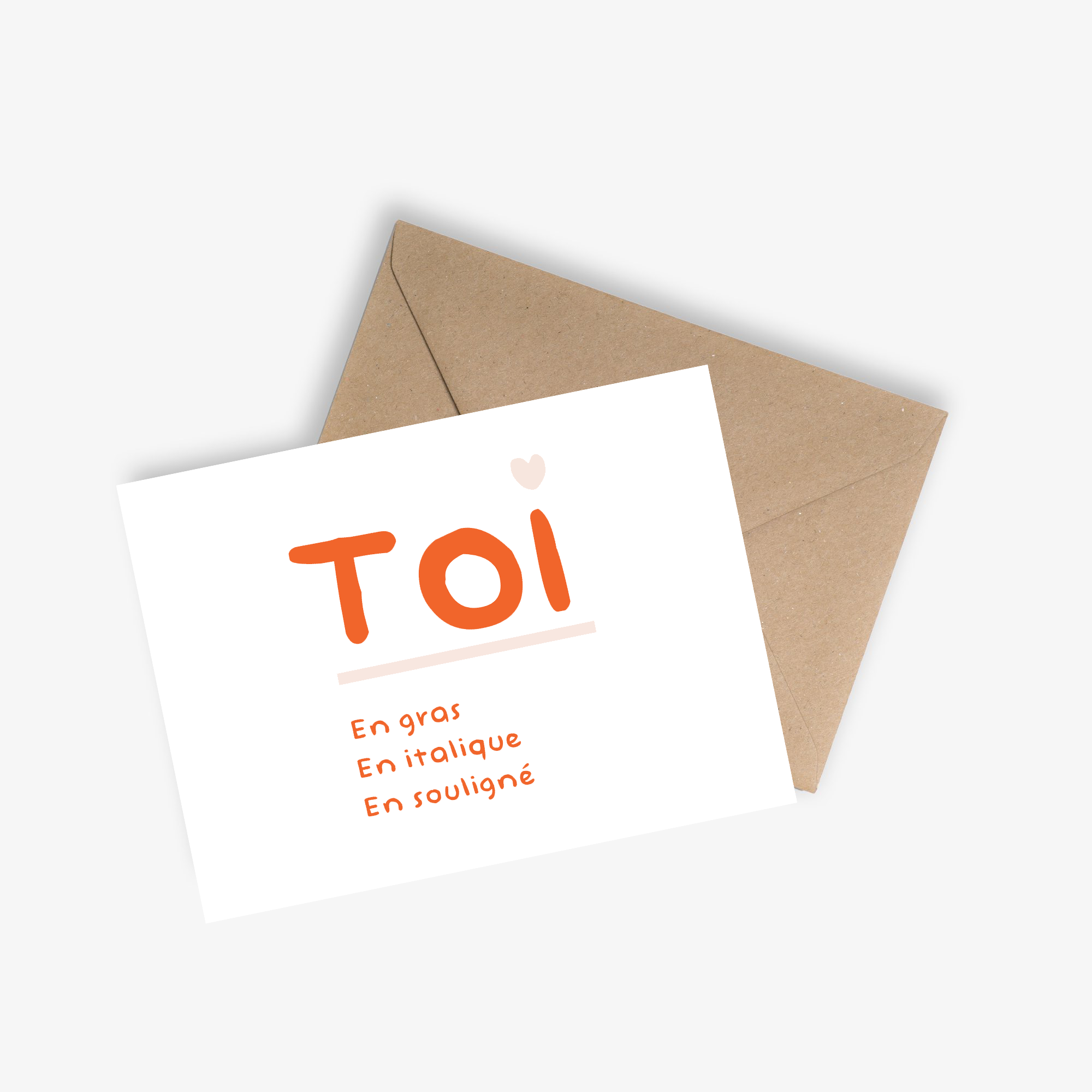 LE PAPIER GRAPHIQUE – wholesale Love card – Toi (You) - Simple Card1