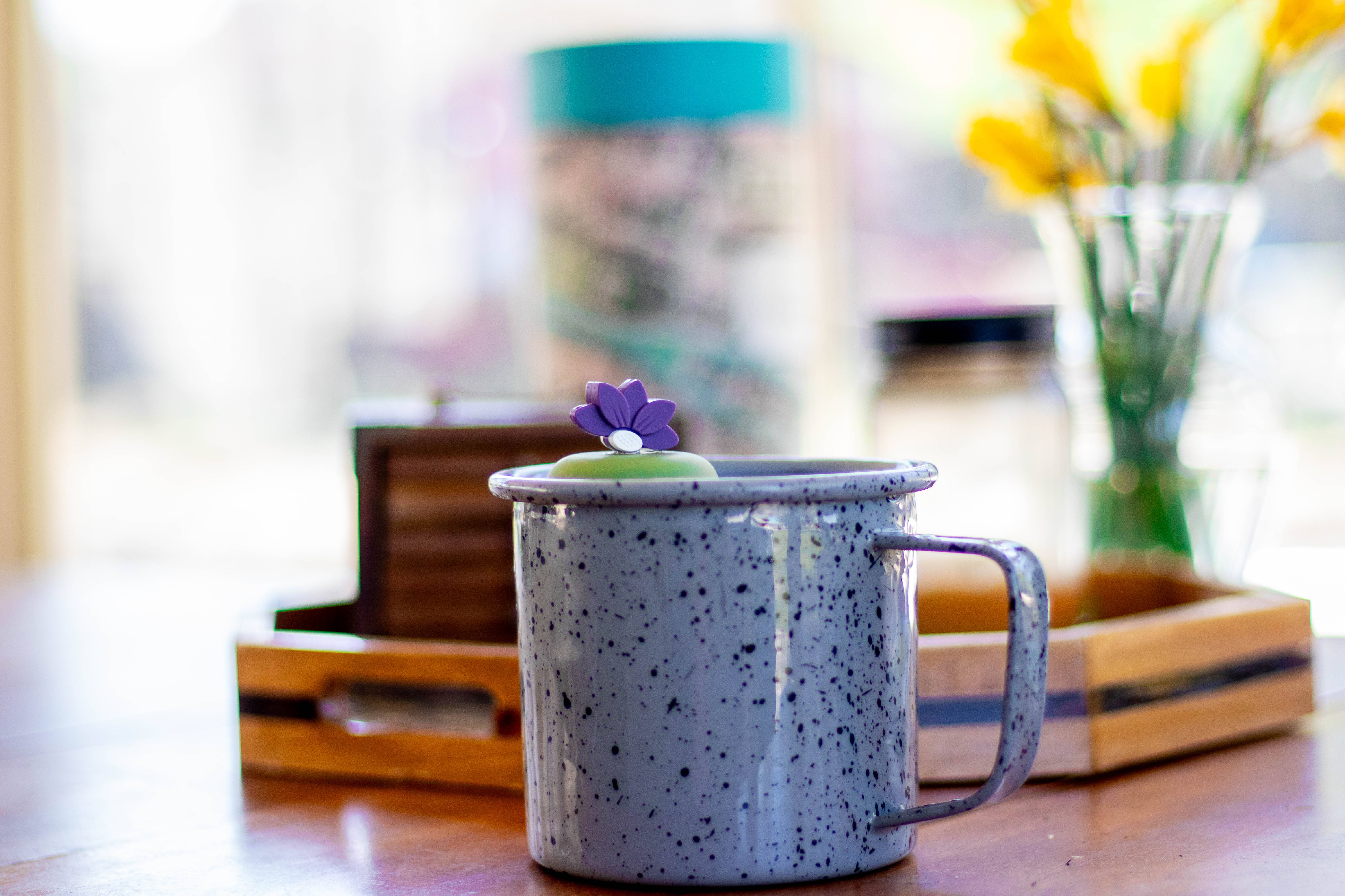 Float2infuse Tea Infuser – Engroshandel Tesi – Lotus | Flydende Te-sigte | Grøn Base | Lilla2