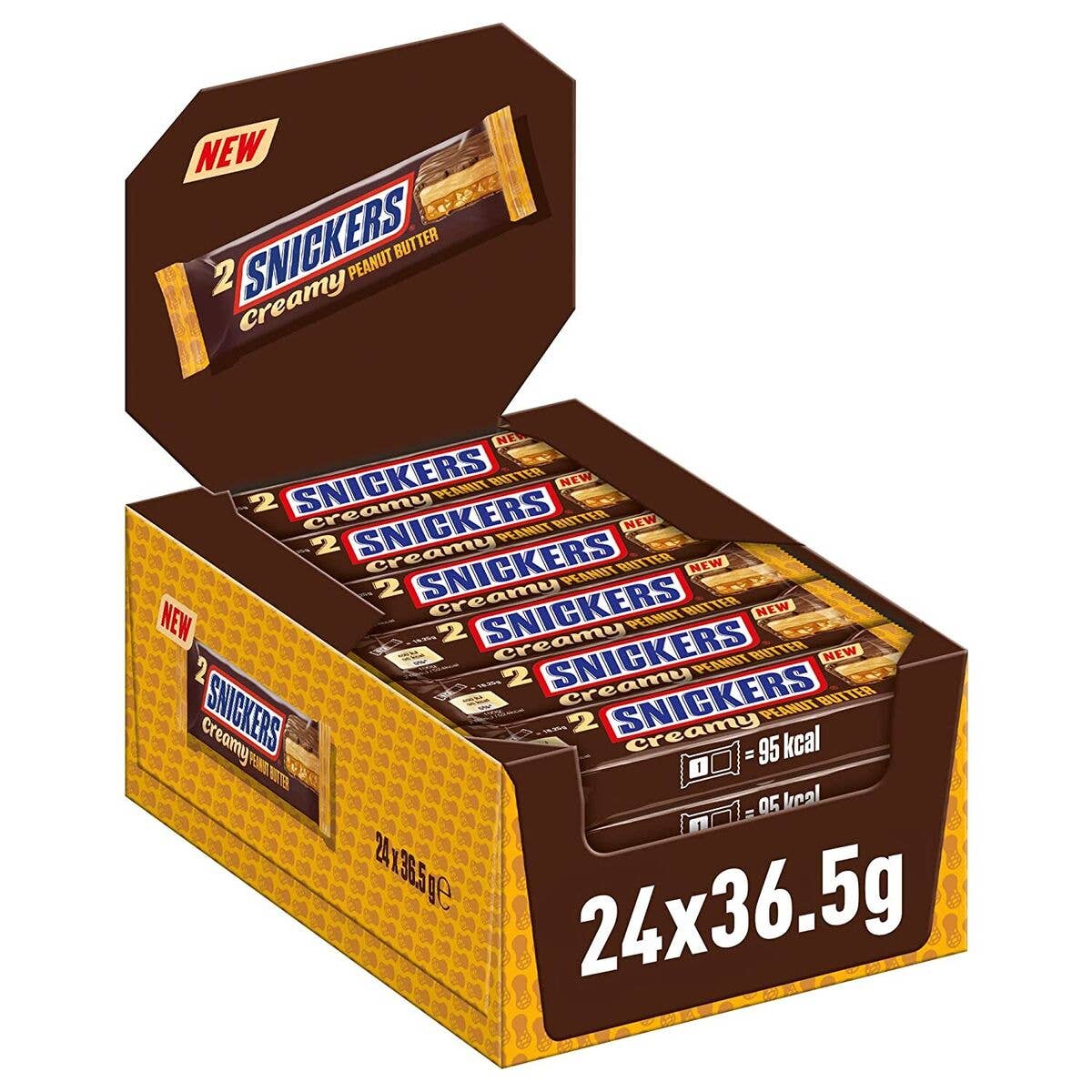 Global Bite Co - Wholesale Chocolate Bar - 2X Snickers Creamy Peanut Butter 24pck (European)1