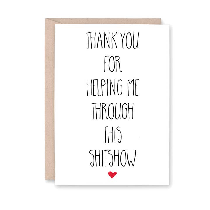 Merci de m'avoir aidé à surmonter ce merdique pour la vente par Striped Hat Studio