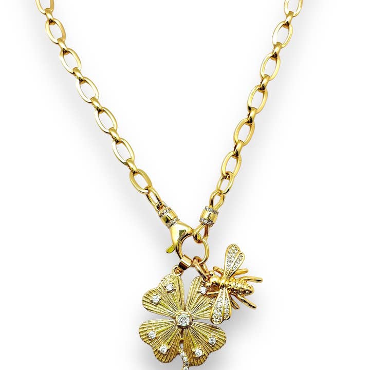 Shiver + Duke - Wholesale Individuele bedel/hanger - Grote klaverhanger2