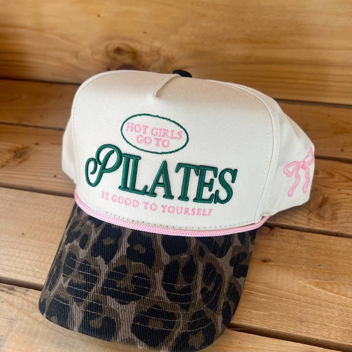 KENZKUSTOMZ - Wholesale Trucker Hat - Women's - Hot Girls go to Pilates - Leopard Vintage Hat2