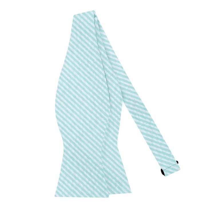 Jacob Alexander - Wholesale Bow Tie - Men’s - Men's Seersucker Striped Bow Tie20