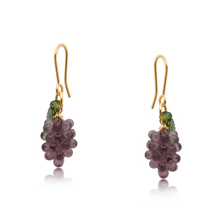 Big Metal London - Wholesale Dangle Earrings - Dionysus Bunch of Grapes Dangle Earrings2