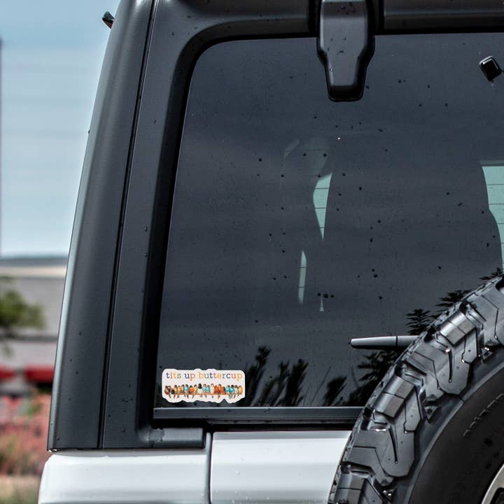 Juju and Moxie - Wholesale Sticker - Vintage Tits Up Bird Funny Pun High Quality Vinyl Sticker3