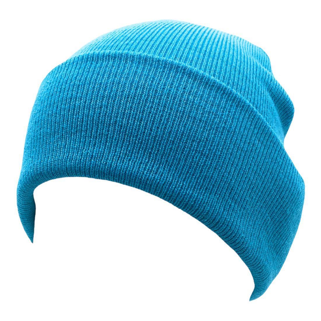 The Park Wholesale - Vente Bonnet – unisexe - Bonnets et bonnets de luge à revers en tricot doux, en vrac, multicolore, uni, blanc, vente en gros103