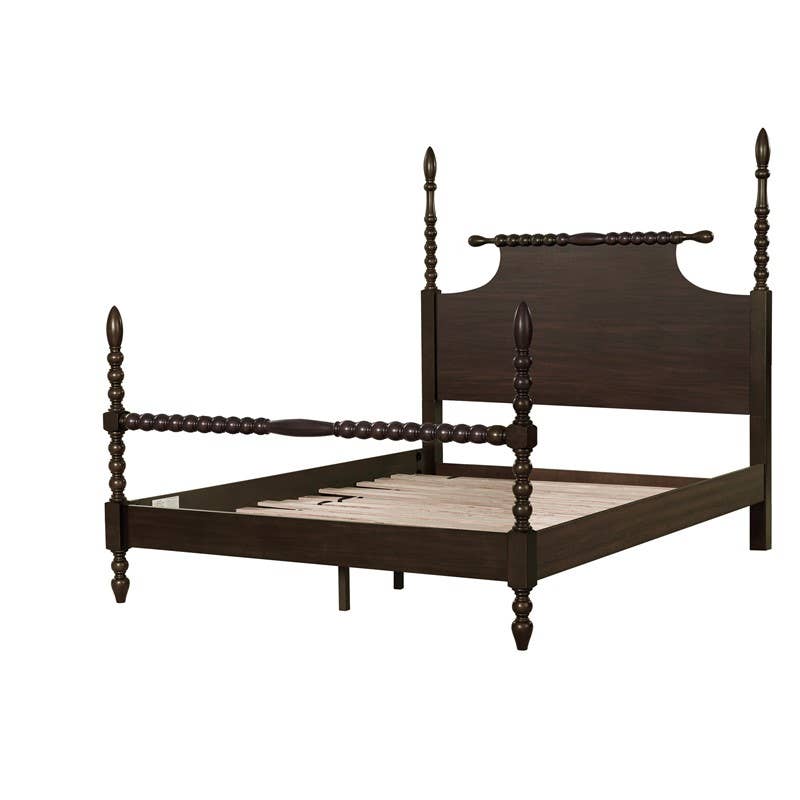 Olliix - Wholesale Bed - Rolling Pin Style Turned Post Bed Bedframe, Morocco Brown *0