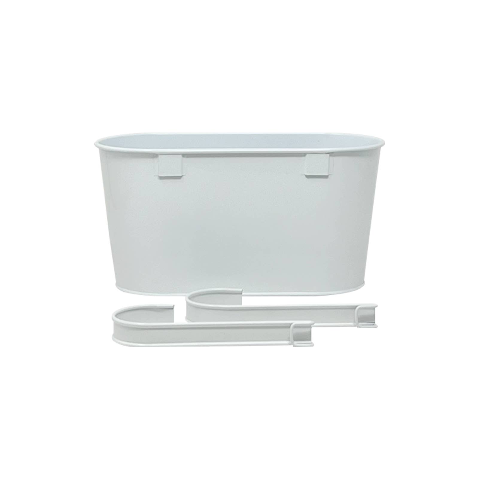 DAHO - Wholesale Hanging Planter - 10'' Multicolor Oval Metal Railing Hanging Planter 4ASST2