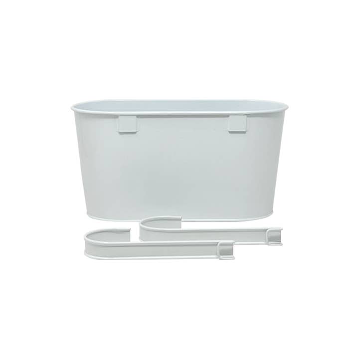 DAHO - Wholesale Hanging Planter - 10'' Multicolor Oval Metal Railing Hanging Planter 4ASST2