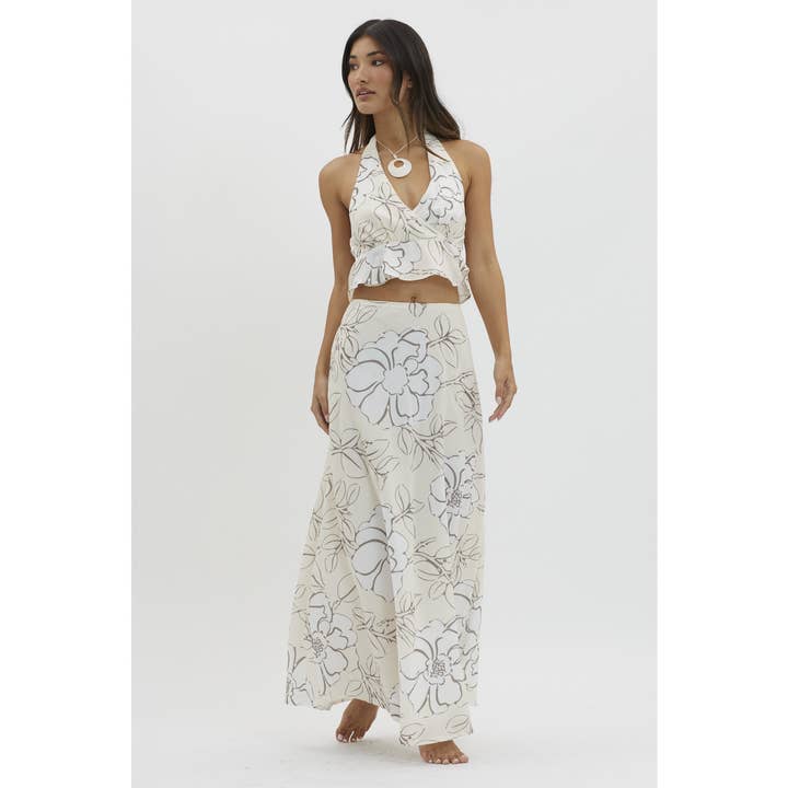 One and Only Collective - Wholesale Top & Skirt Set - Women's - HIGH WAISTED TWO PIECE TOP AND MAXI SKIRT