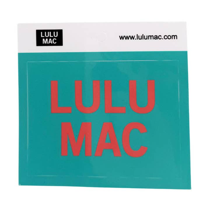 Lulu Mac Decal/Sticker-Turquoise/Orange for wholesale by Girlie Girl Originals