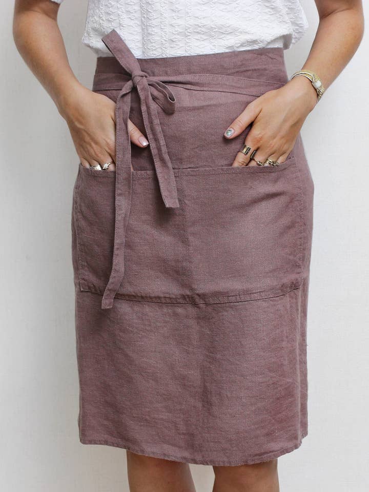 Linned halvforklæde for engroshandel hos LinenQ