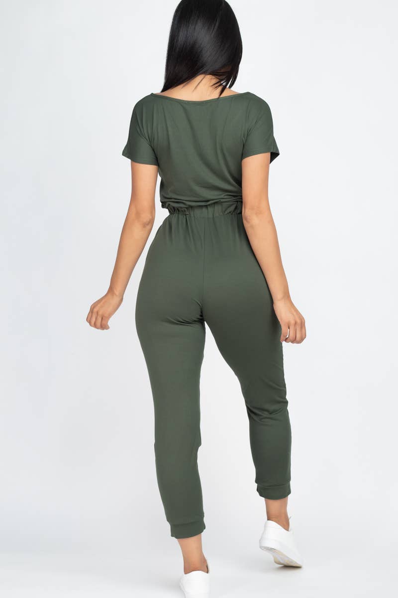 CAPELLA APPAREL – Großhandel Jumpsuit – Damen – Jumpsuit mit zwei Wege-Schultern und Kordelzug13