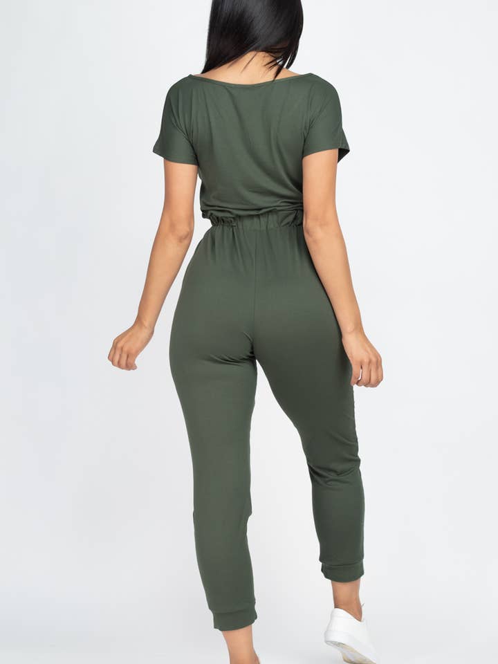 CAPELLA APPAREL – Großhandel Jumpsuit – Damen – Jumpsuit mit zwei Wege-Schultern und Kordelzug13