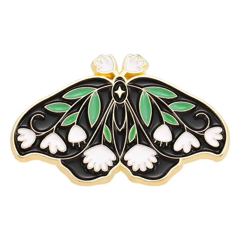 Magnifique Hearts - Wholesale Reversspeld/knoop - Butterfly Enamel Pin: Bloemenvleugels, op de natuur geïnspireerde sieraden4