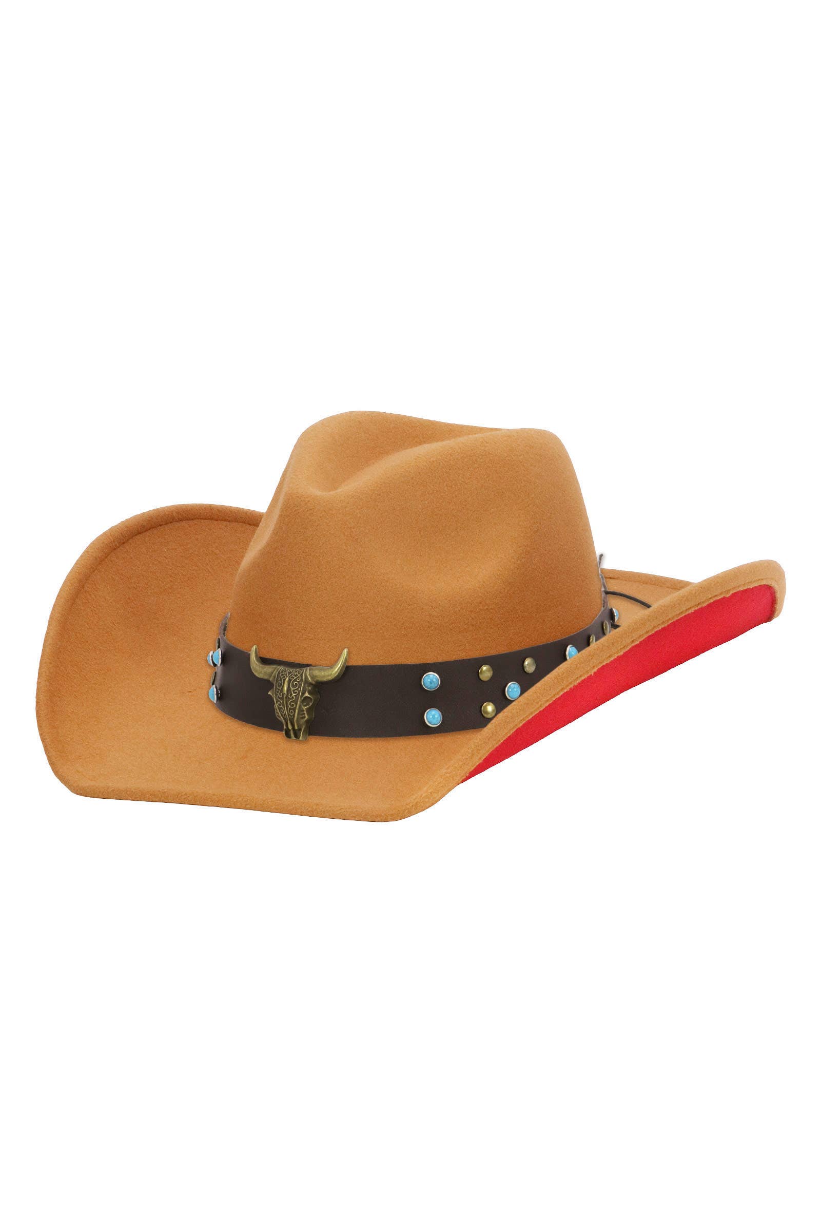Cap Zone - Vendita all'ingrosso Cappello da cowboy - Unisex - Cappello da Cowboy in Feltro Bicolore Turchese Buffalo2