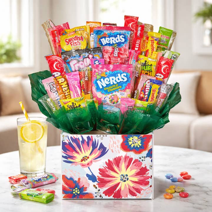 Chocolate Candy Bouquet-Abstract Flowers box (Large-36 pc) for wholesale by So Sweet of You