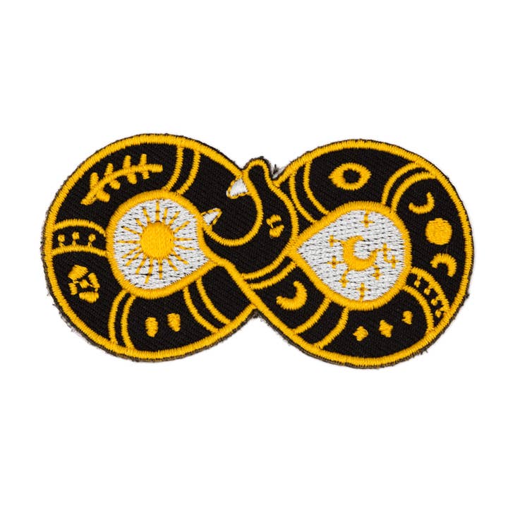 Ouroboros Iron-On Embroidered Patch for wholesale by These Are Things