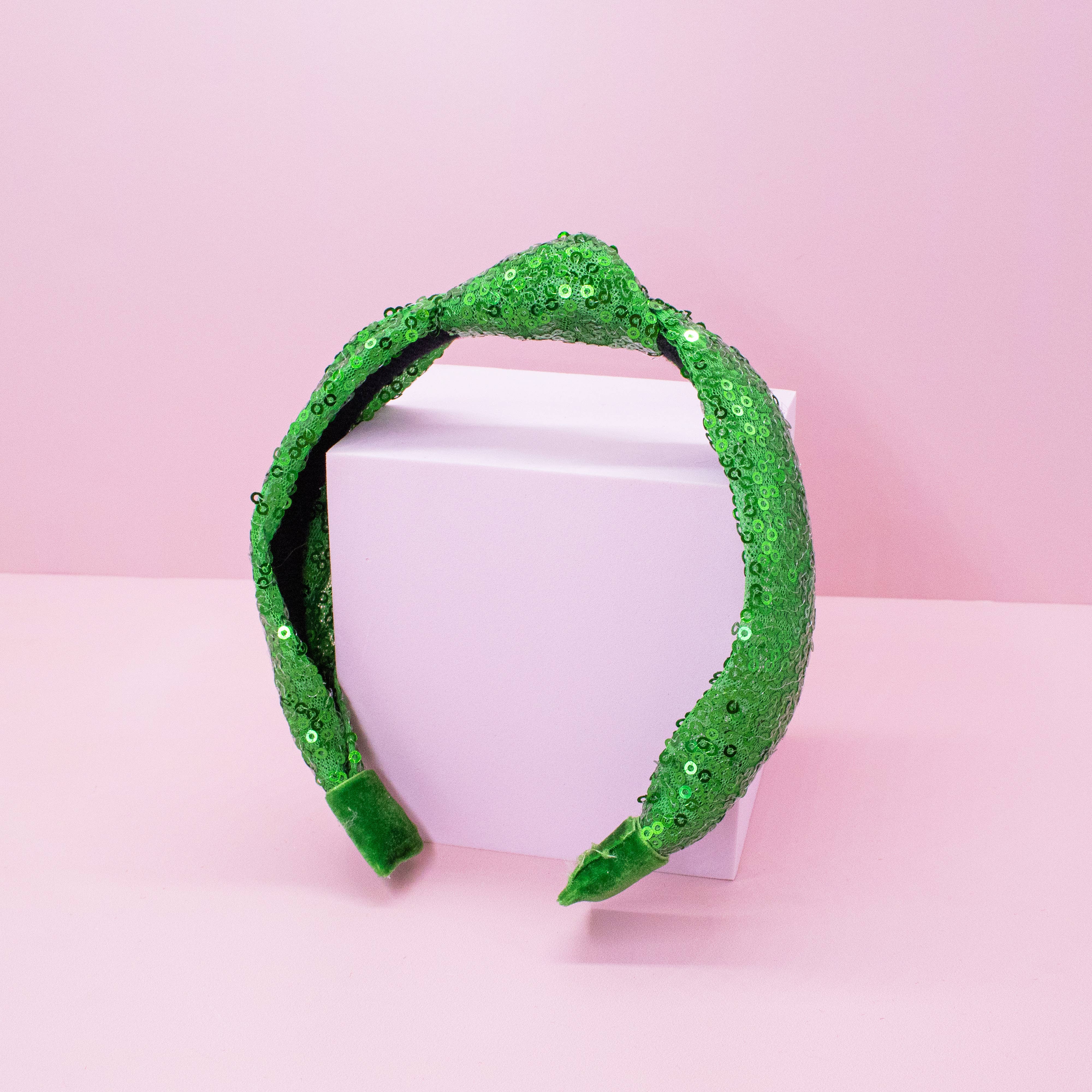 Frog Sac - Wholesale Fashion Headband - Kids - Sequin Knot Headband - Valentine's, Christmas, St. Patrick's15