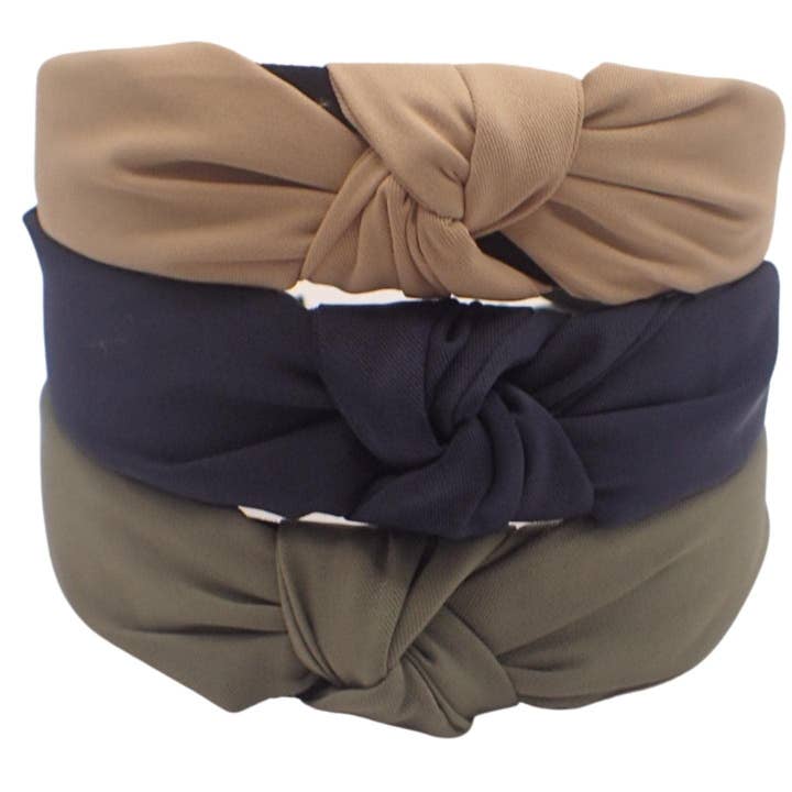 Topkids Accessories – wholesale Fashion headband – women's – Adorable 3 Pcs Knot, Knotted Fabric Headband Alice Band for Women & Kids, Pretty Accessories for Girls & Ladies, Cute Womens Hair Accessories3