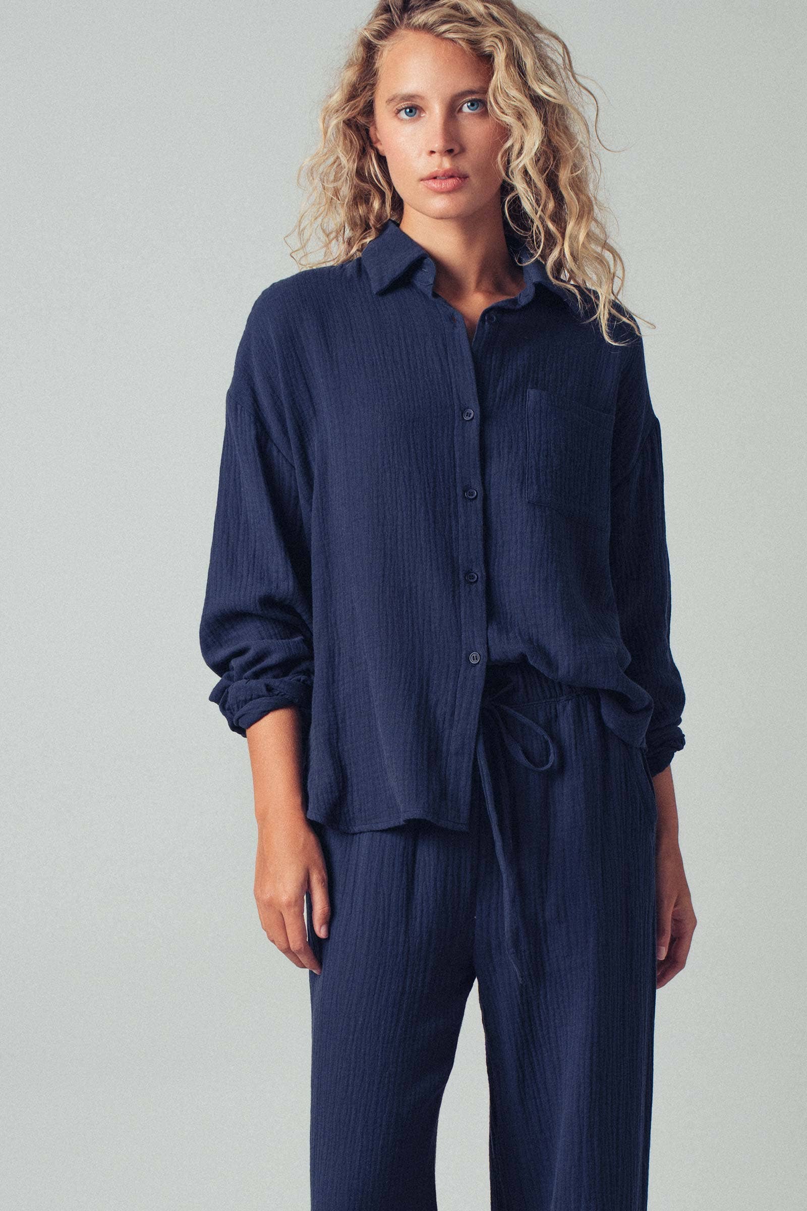 Urban Daizy - Wholesale Lounge Set - Women's - Textured Cotton Gauze Lounge Set5