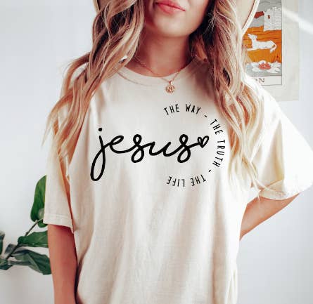 The Turquoise Pistol LLC - Wholesale Screen Printed T-Shirt - Women's - Jesus the Way, the Truth, the Life
