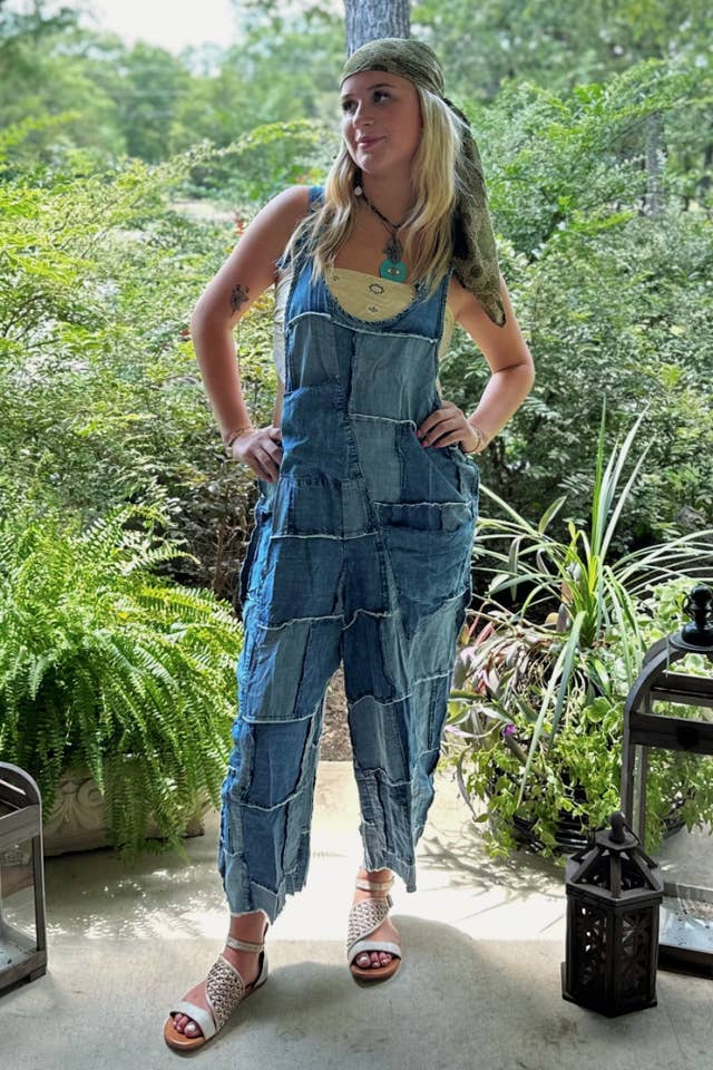 Jaded Gypsy - Wholesale Jumpsuit - Women's - Patchwork Skies Jumpsuit