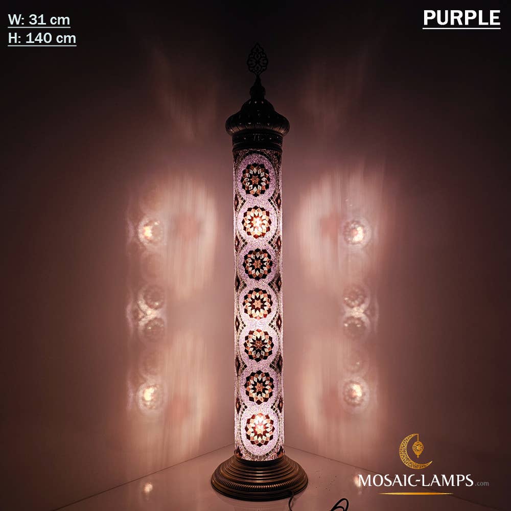 Mosaic Lamps - Wholesale Floor Lamp - W 15cm Cylinder Mosaic Floor Lamp, Turkish, Moroccan Authent14