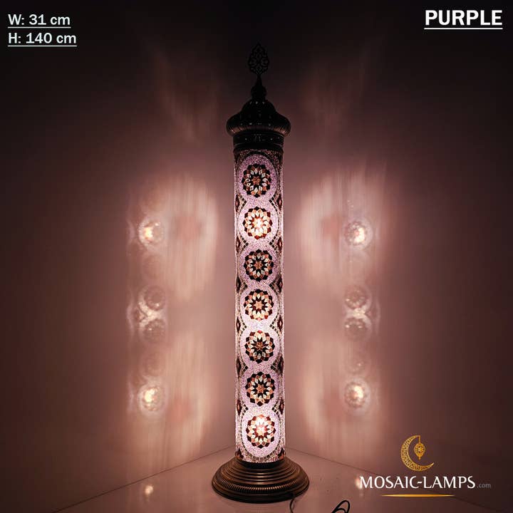 Mosaic Lamps - Wholesale Floor Lamp - W 15cm Cylinder Mosaic Floor Lamp, Turkish, Moroccan Authent14