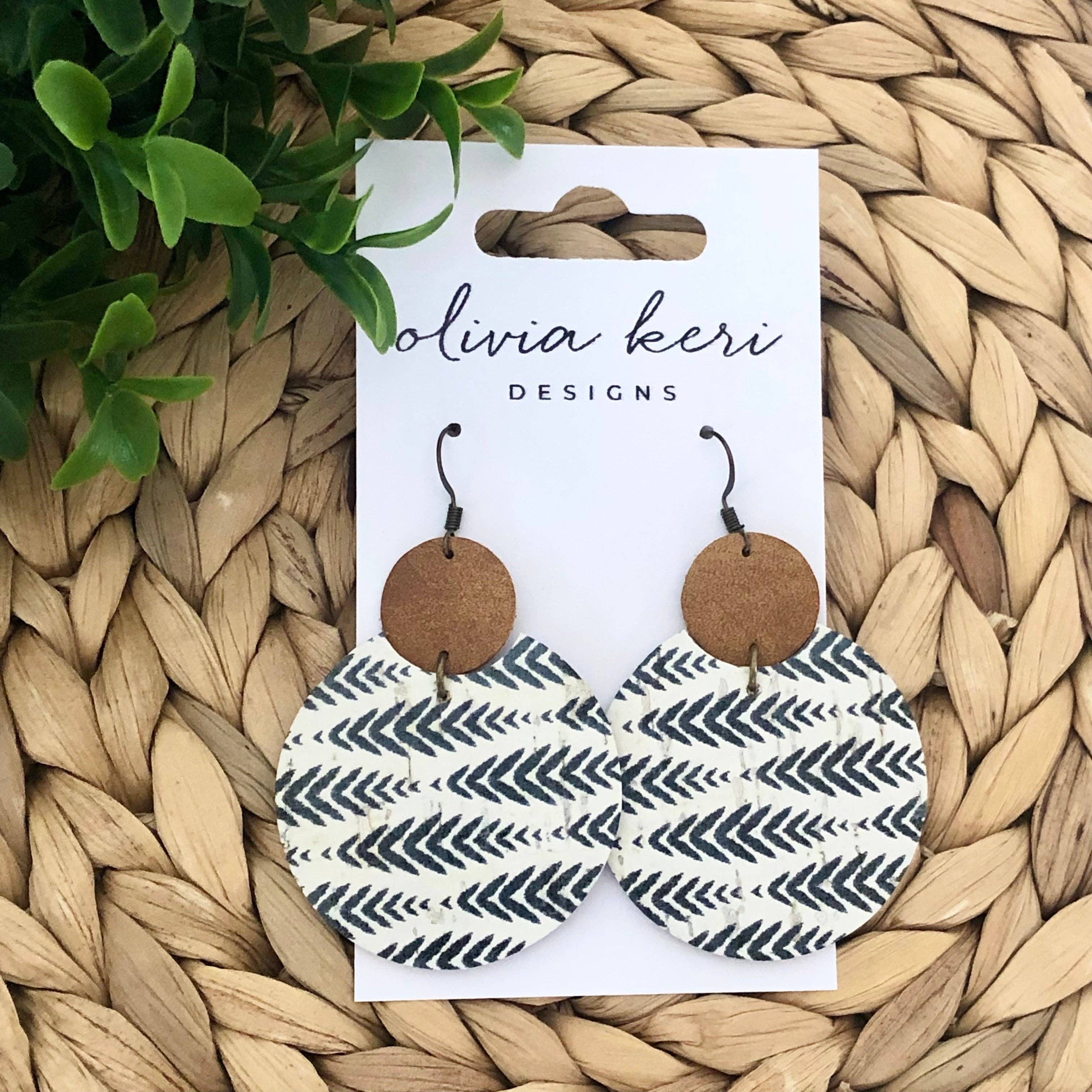 Olivia Keri Designs - Wholesale Dangle Earrings - Brielle - Herringbone 1